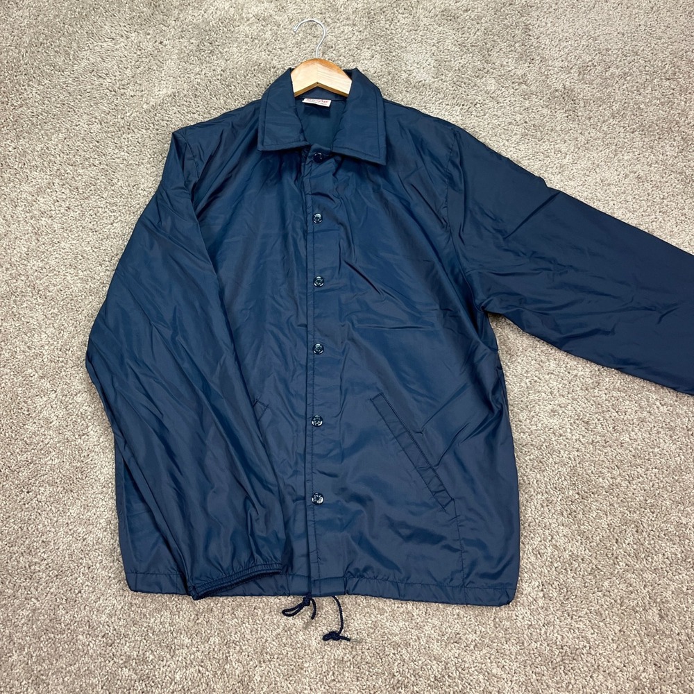 VTG Birdie by Richard A Leslie Jacket Mens Medium Blue Windbreaker Made in USA - Picture 1 of 10